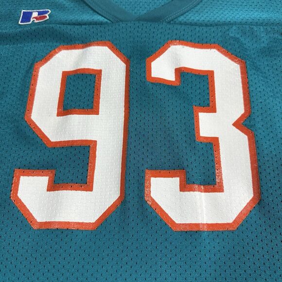 Vintage Dolphins Football Jersey Russell Athletic Youth XL Made In USA 90s Rare - Picture 3 of 10